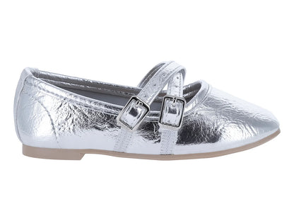 Zapatos Planos 4EVER Meteorito Plata para Niña