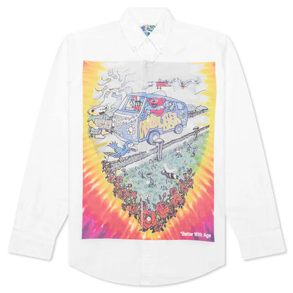 Road Trip Button Down Shirt White
