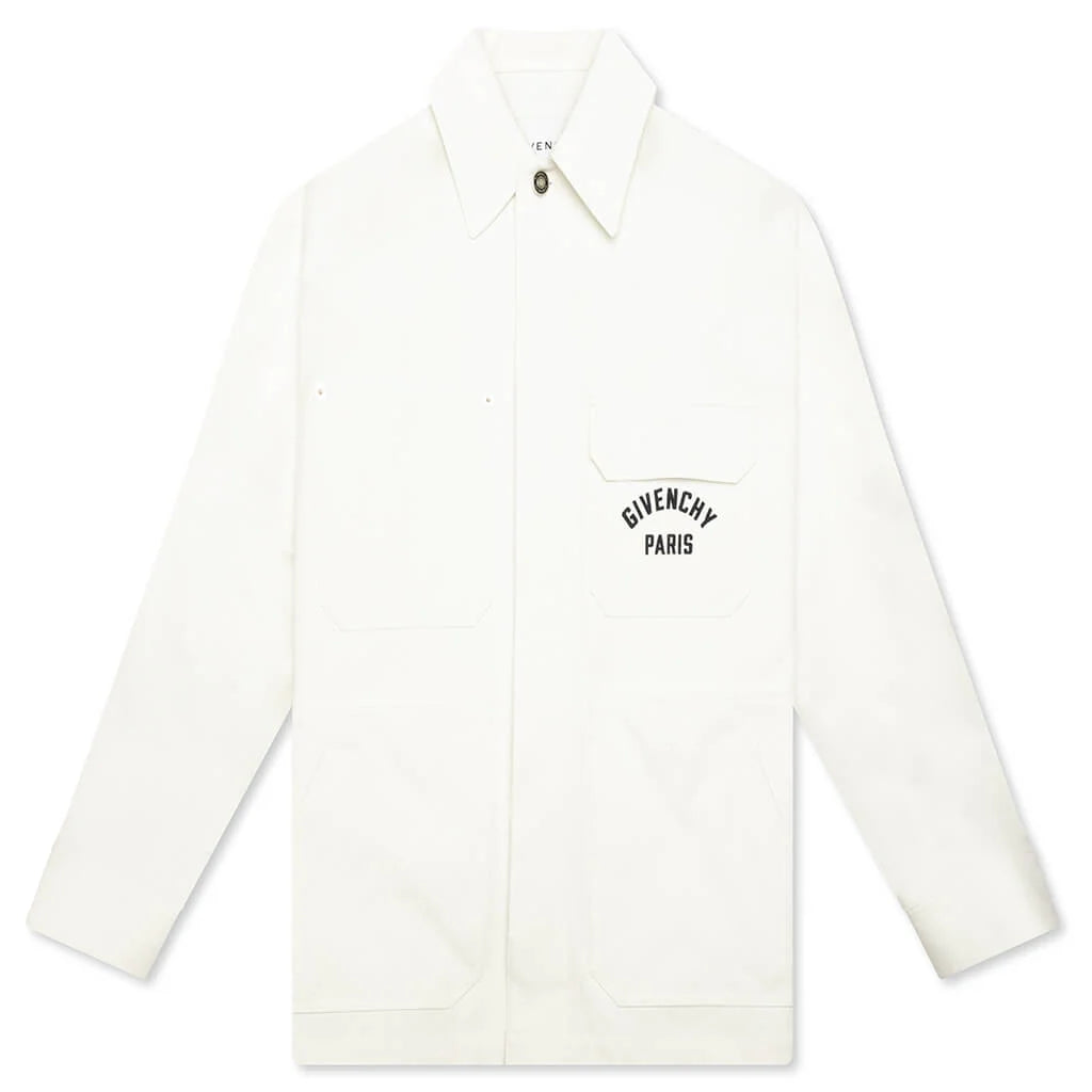 Paris Patch Pocket Overshirt Ivory