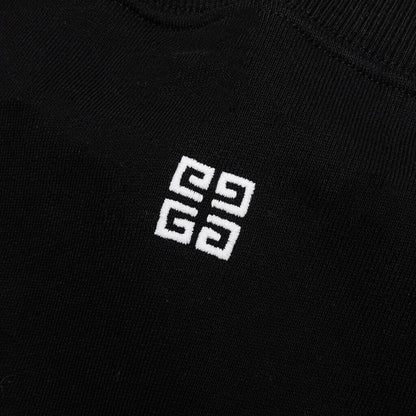 College Embroidered Slim Fit Sweatshirt Black