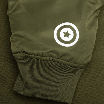 Military Shark Relaxed Fit Full Zip Hoodie Olive Drab