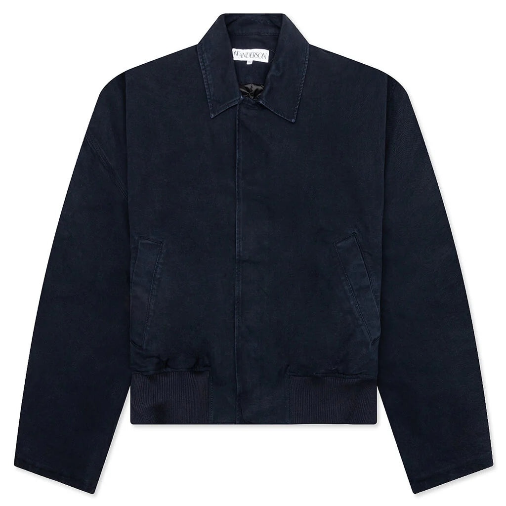 Cotton Canvas Blouson Navy