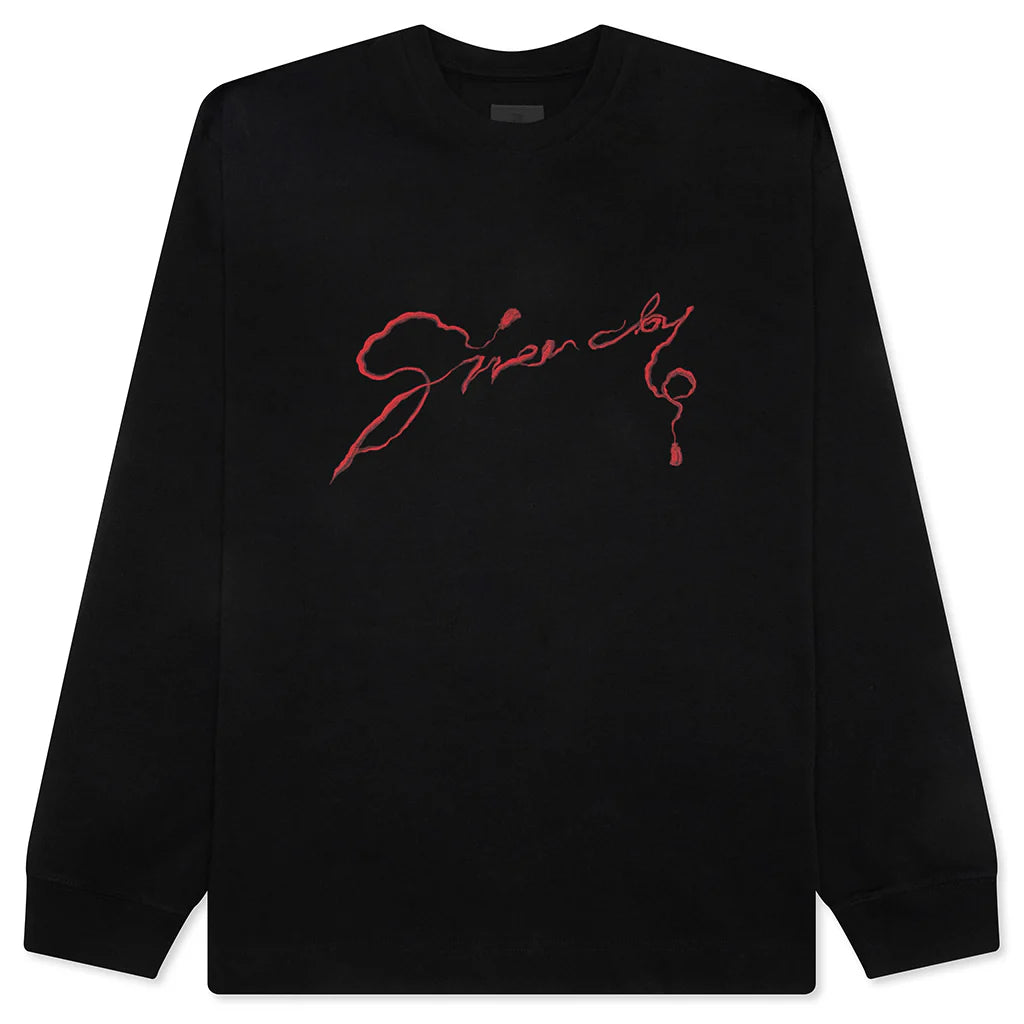 Chandelier and Snake Print Long Sleeve T Shirt Black