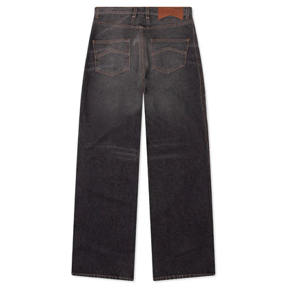 Wide Leg Traxedo Denim Pants Agoura Black