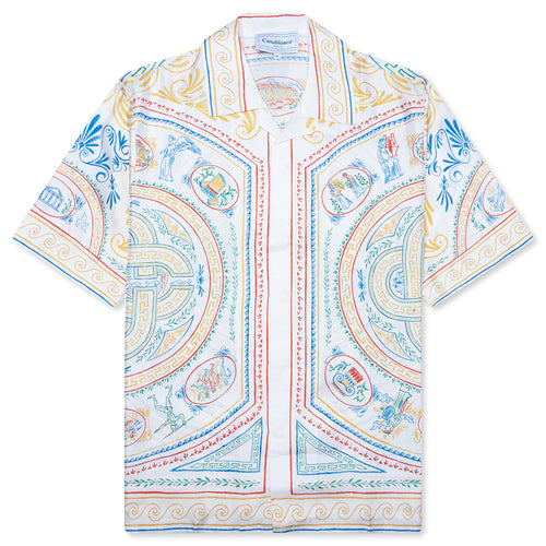 Short Sleeve Cuban Collar Shirt Crayon Vase