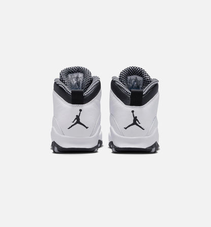 Air Jordan 10 Retro Light Steel Grey Grade School Lifestyle Shoe White Black Light Steel Grey
