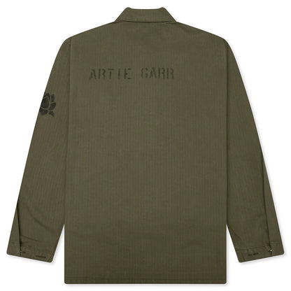 Cotton Herringbone P 44 Jacket Olive