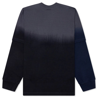 Garment Dye Cotton Jersey L S T Shirt Black