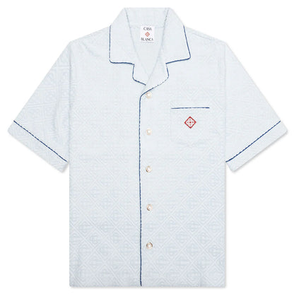 Open Collar Shirt Light Blue