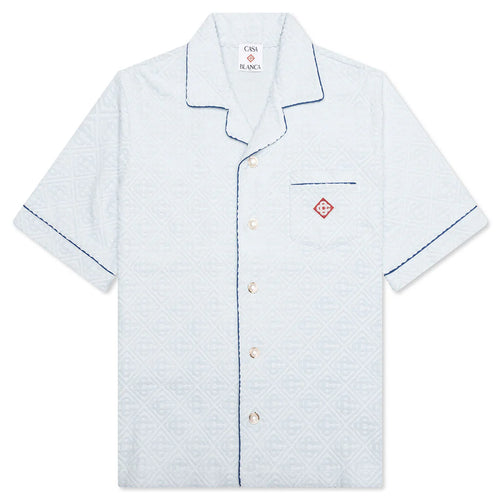 Open Collar Shirt Light Blue