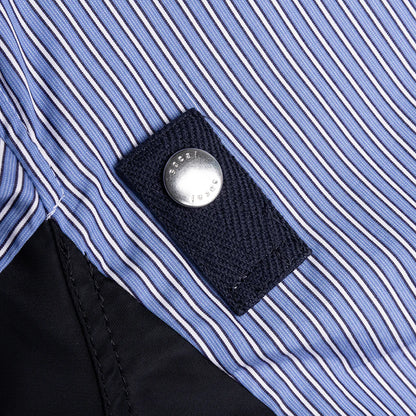 Cotton Poplin Pullover Blue Stripe