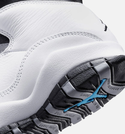Air Jordan 10 Retro Light Steel Grey Grade School Lifestyle Shoe White Black Light Steel Grey