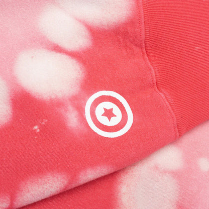 Hand Dye Shark Full Zip Hoodie Red