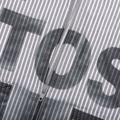 A Lot on My Mind Oversized Workshirt Grey Stripes