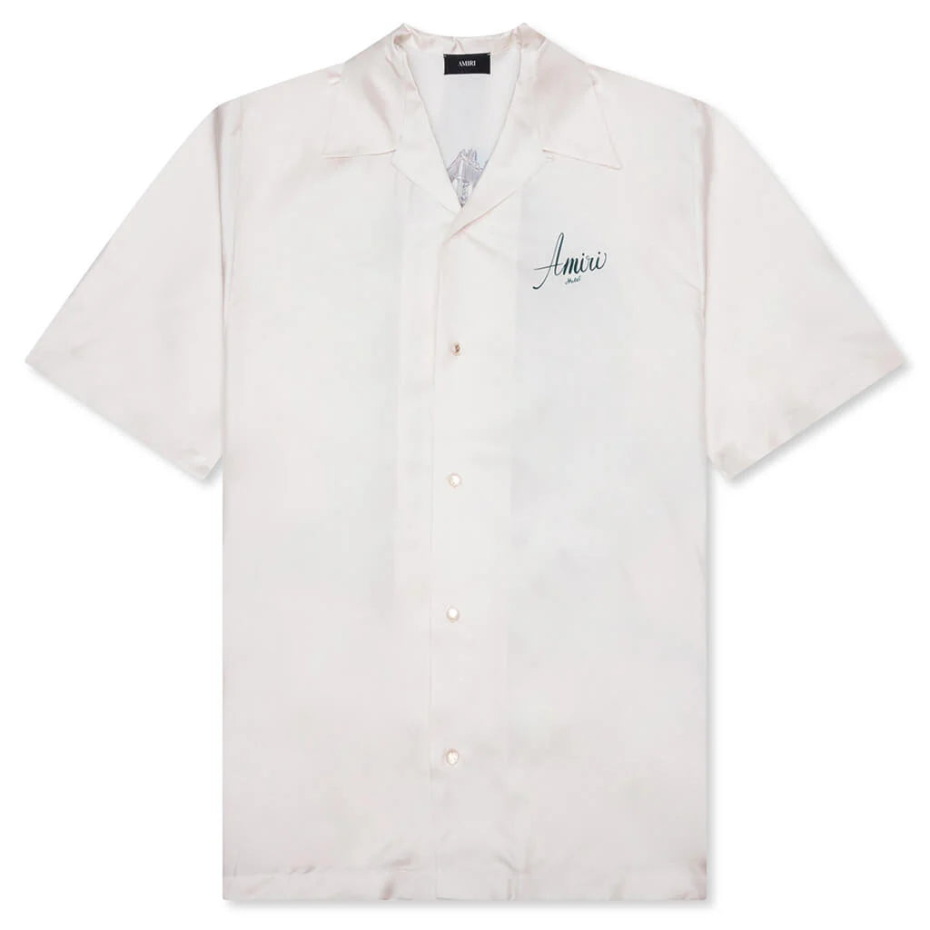 Amiri Hotel Bowling Shirt Alabaster