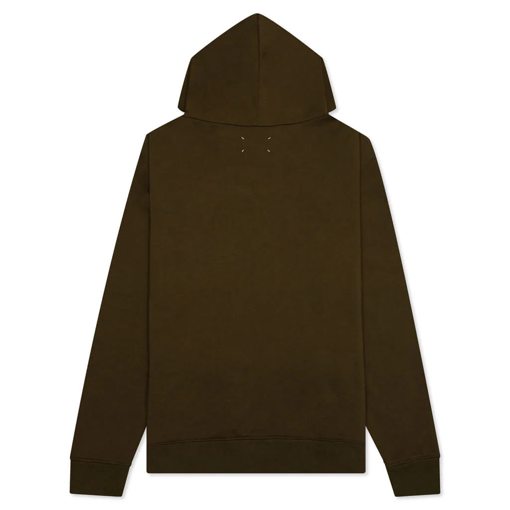 Mushroom Long Sleeved Hooded Sweatshirt Military Olive