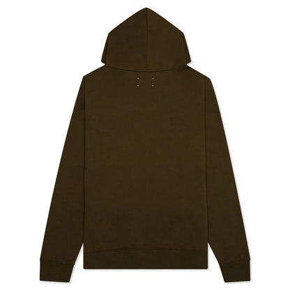 Mushroom Long Sleeved Hooded Sweatshirt Military Olive