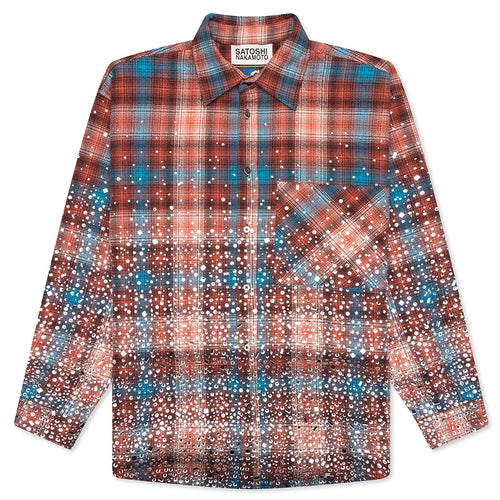 Other Scenes Shattered Glass Flannel Red Blue