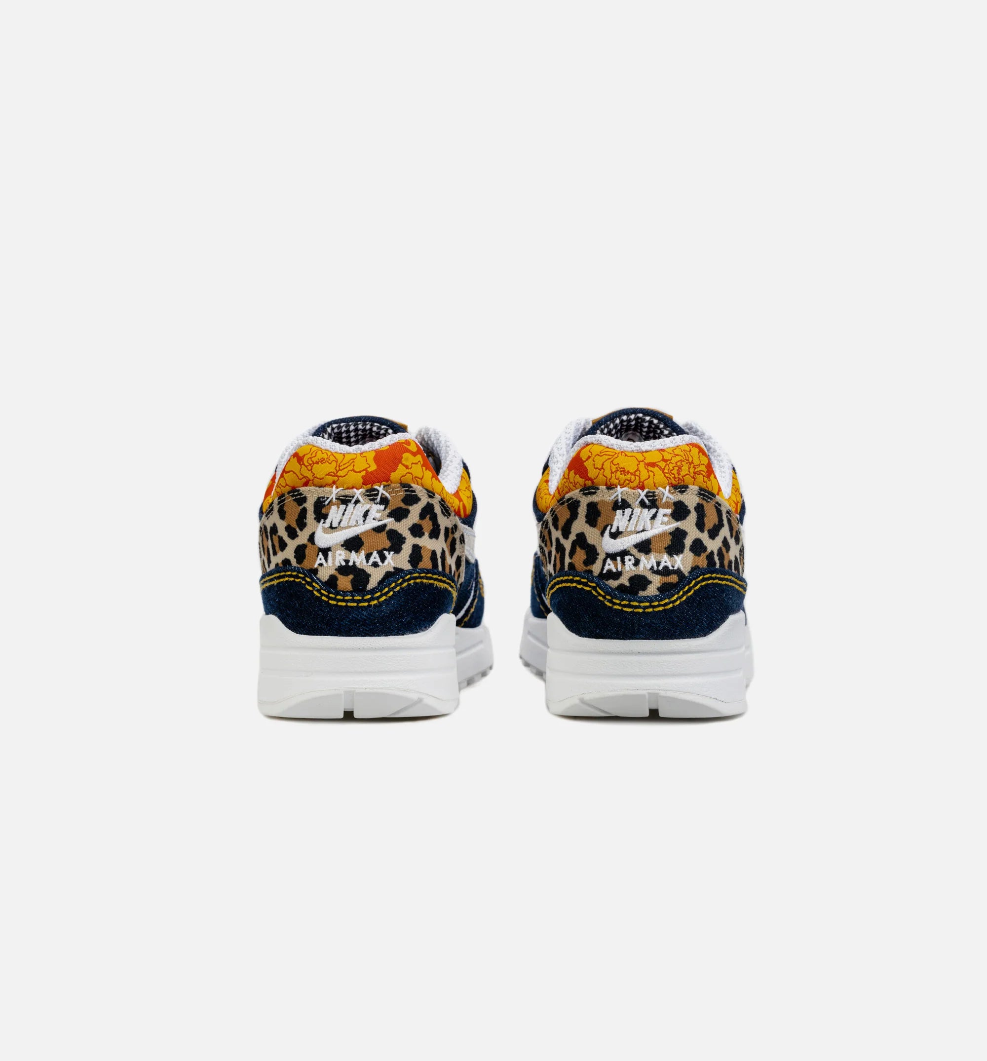 Air Max 1 Premium Denim Leopard Mens Lifestyle Shoe Blue Brown