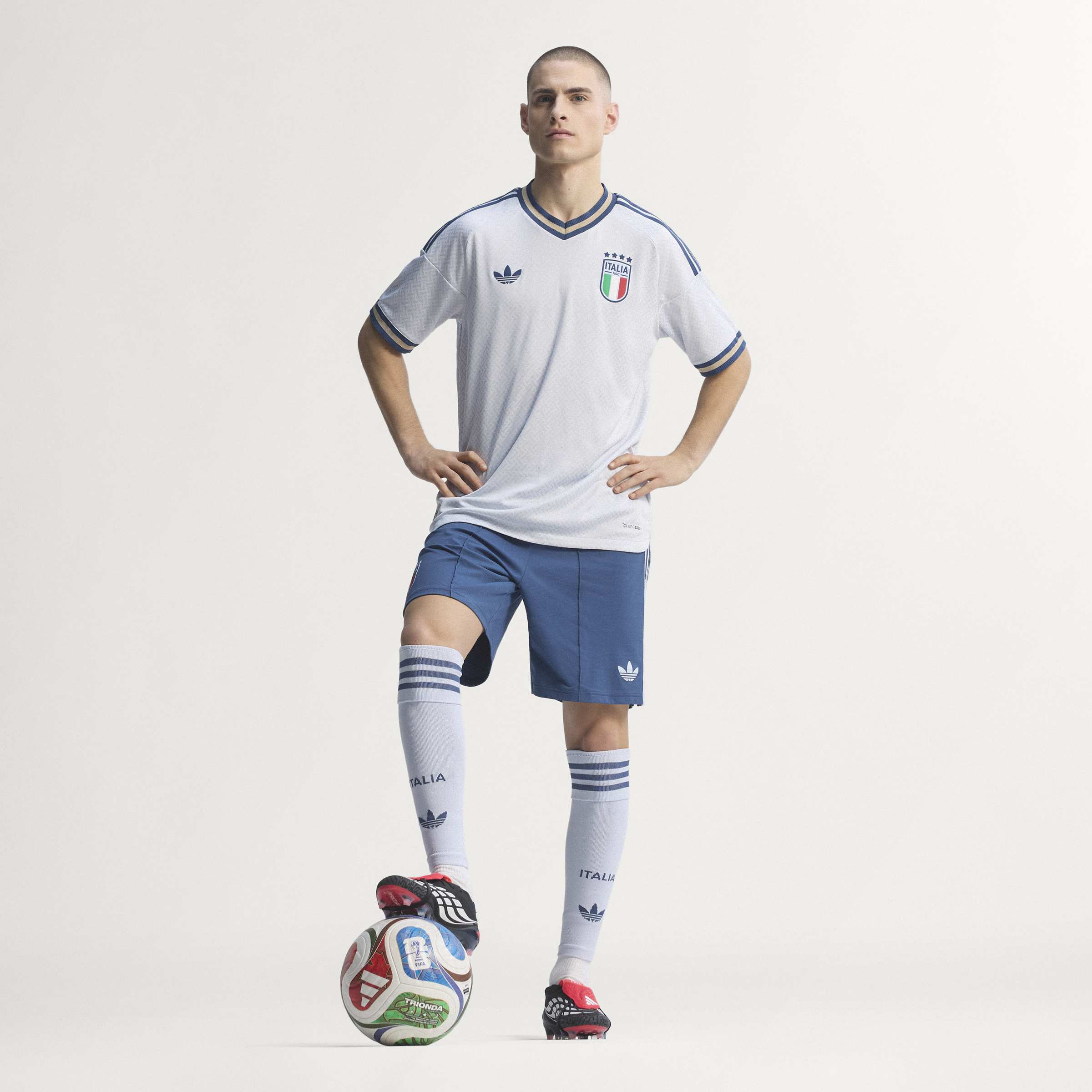 adidas Italy Away Authentic Mens Soccer Jersey 2026 Aero Blue