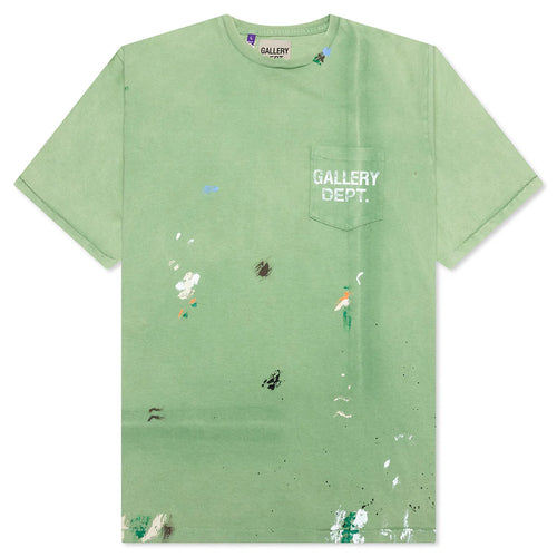 Vintage Logo Painted Tee Light Green