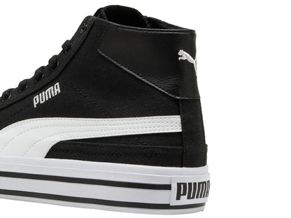 Tenis PUMA Court Classic Vulc Mid Negro y Blanco para Mujer