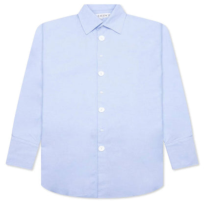 Enamel Button Oversized Shirt Light Blue