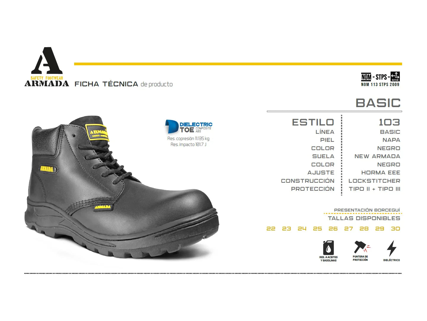 Botas Armada 0103 Para Hombre
