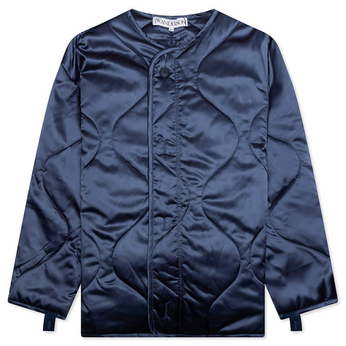 Oversized Quilted Jacket Indigo