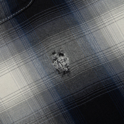 Saint Michael x Lastman Mx6 Checkered L S Buttonup Shirt Navy