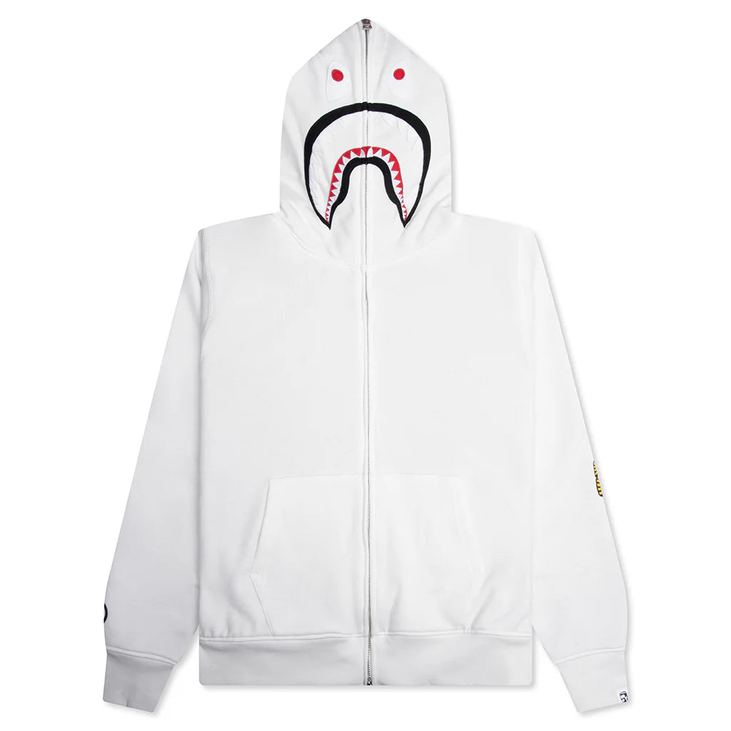2nd Shark Full Zip Hoodie White