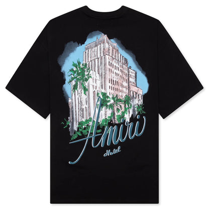 Amiri Hotel Oversized Tee Black