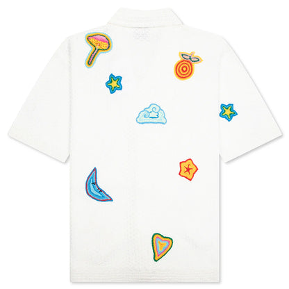 Crochet Shirt With Patches White