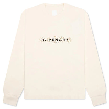 Boxy Fit Tarot Long Sleeve T Shirt Ivory