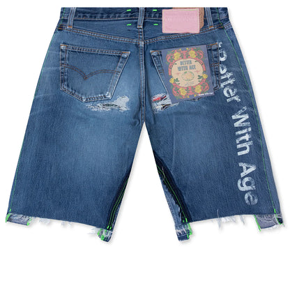 Monroe Triple Wide Denim Repair Short Indigo