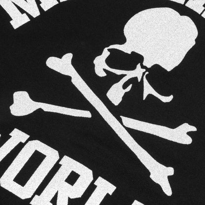 Zip Skull Knitted Hoodie Black