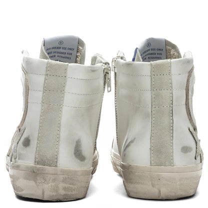 Slide Leather Sneakers White Ice