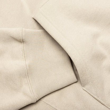 Logo Print Hoodie Beige