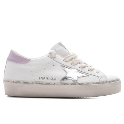 Womens Hi Star White Silver Lilac