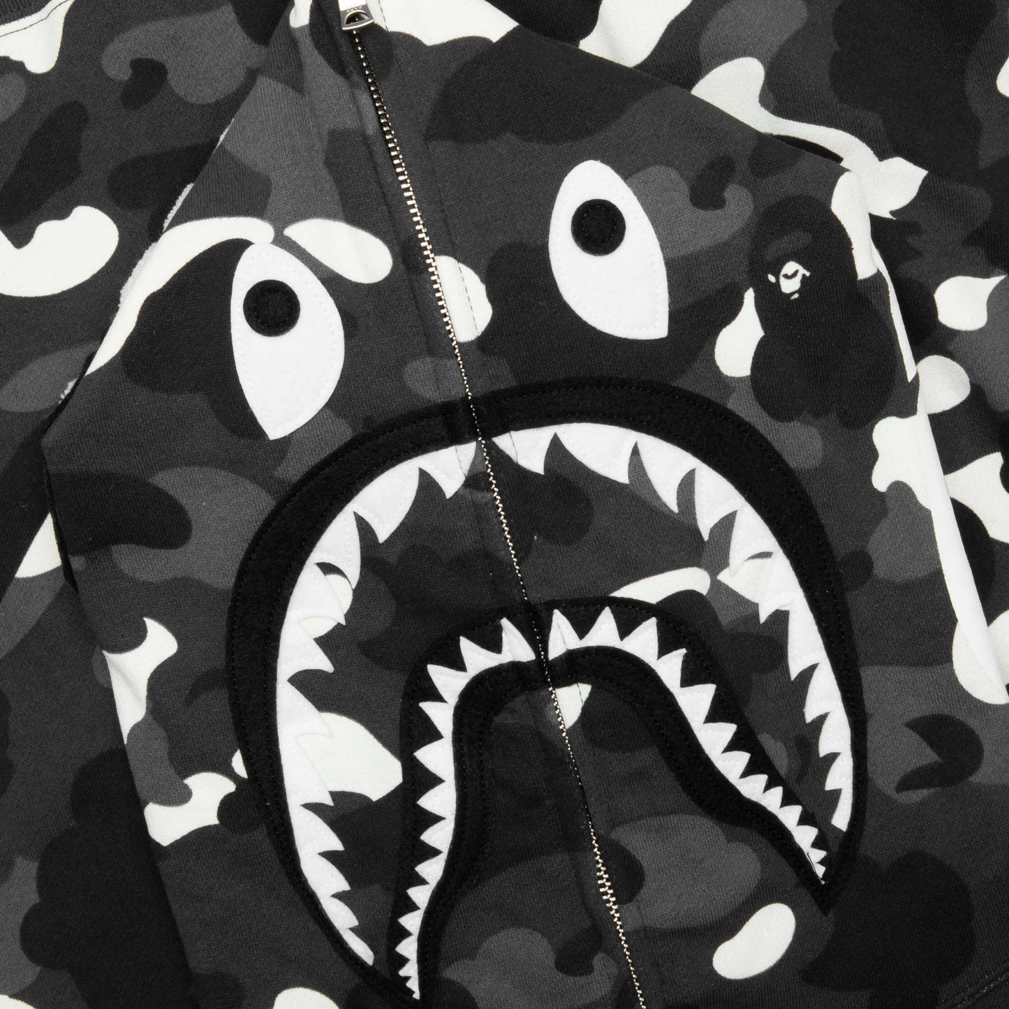 City Camo Shark Full Zip Hoodie Black