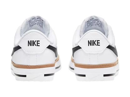 Tenis Nike Court Legacy Blanco y Café para Niño
