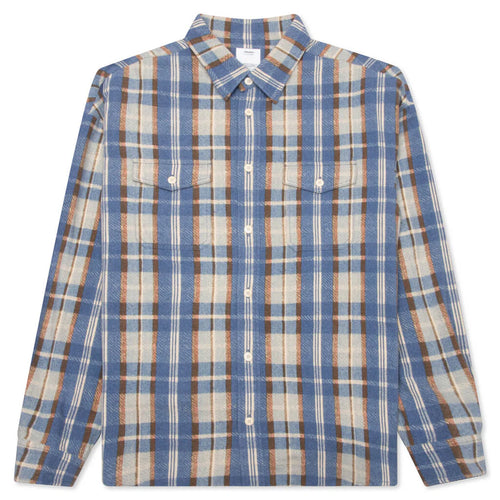 Pioneer Khadi Check Shirt L S Blue