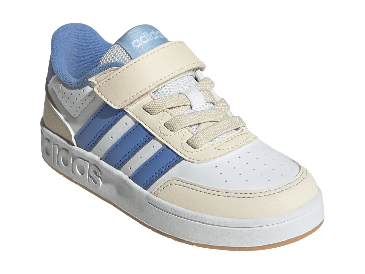 Tenis Adidas Breakbase Blanco y Azul para Niño
