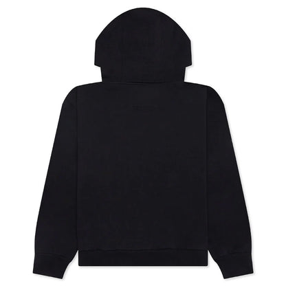 Psychedelic Boxy Fit Hoodie Black