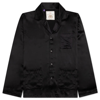 Silk Pajama Shirt Black