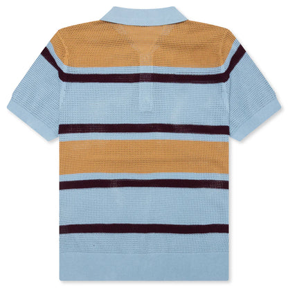 Mindo Knit Polo Light Blue