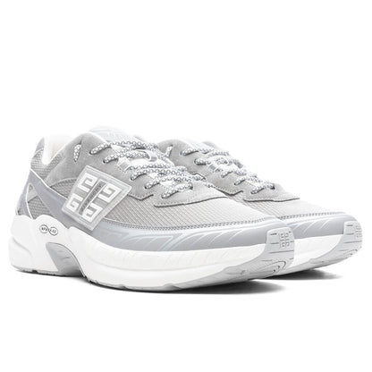 NFNTY 52 Suede and Mesh Sneakers Light Grey