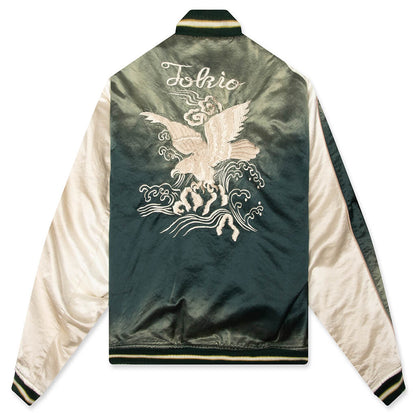 Front Back Combined Flight Jacket Black