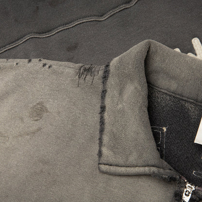 Saint S S Half Zip Sweat Polo Charcoal