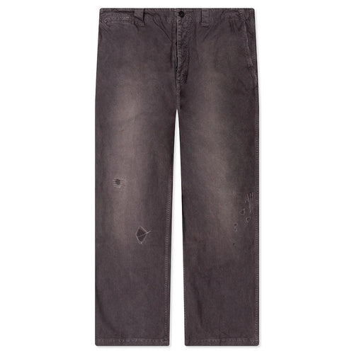 Wide Chino Crash Pants Black